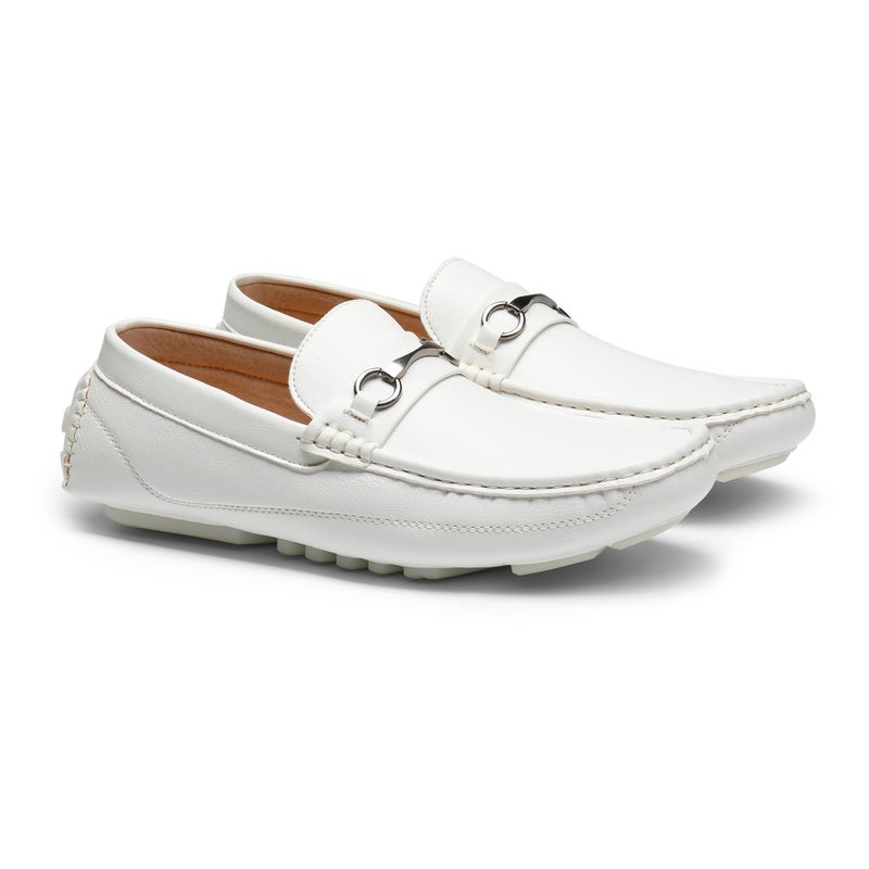 Bruno Marc Men's Driving Moccasins Penny Loafers Slip on Loafer Shoes,Size 10.5,White,BM-Pepe-3 - Image 3
